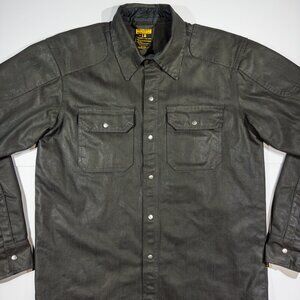 Scorpion Covert Men's Wax Riding Shirt Jacket Heavy Duty Denim Black - Large